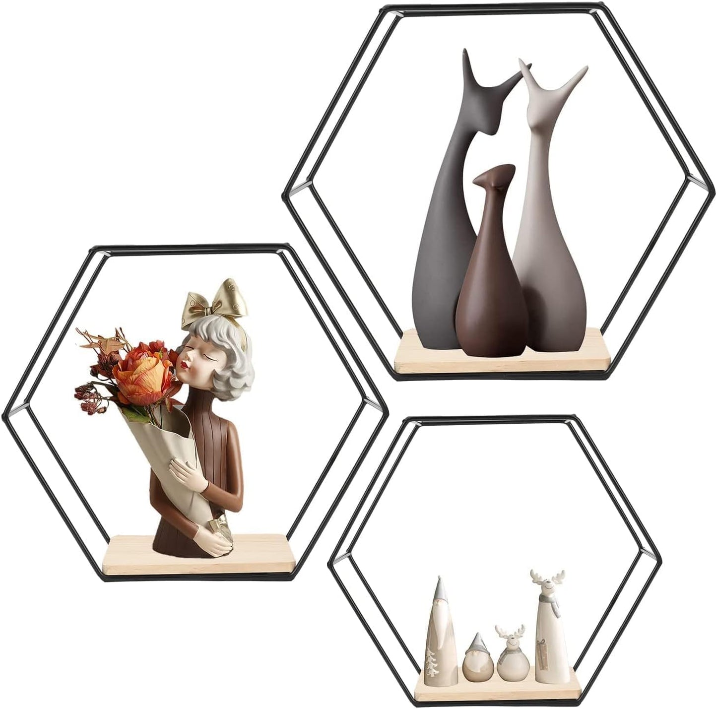 ÉTAGÈRES MURALES HEXAGONALES – STYLE ET ORGANISATION