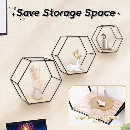 ÉTAGÈRES MURALES HEXAGONALES – STYLE ET ORGANISATION